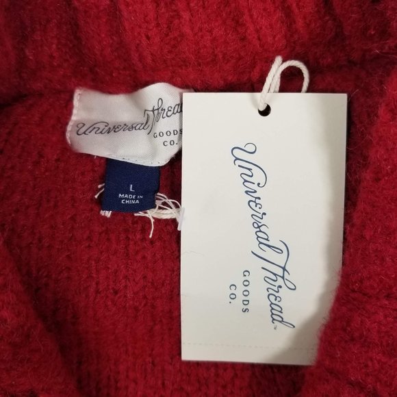 Universal Thread Sweater Womens L Crew Red NWT - Picture 8 of 8
